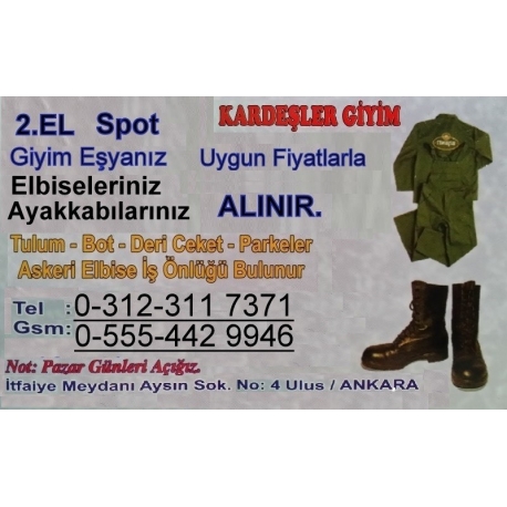 Kartvizit-Kardeşler Giyim-Ankara 2.El Elbise Ayakkabı Alım Satımı