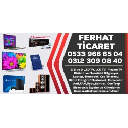 Kartvizit- Ferhat Ticaret - Ankara 2. El TV,Laptop,Fotoğraf Makinesi,Elektronik Alım Satım Mağazası