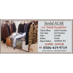 Kartvizit-Serdal ACAR - 2.El Kıyafet Elbise Gömlek Pantolon Alanlar Ankara
