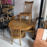 Ahşap Yuvarlak Masa ve Sandalye Takımı (1 Masa + 4 Sandalye)| Öztürk Mobilya