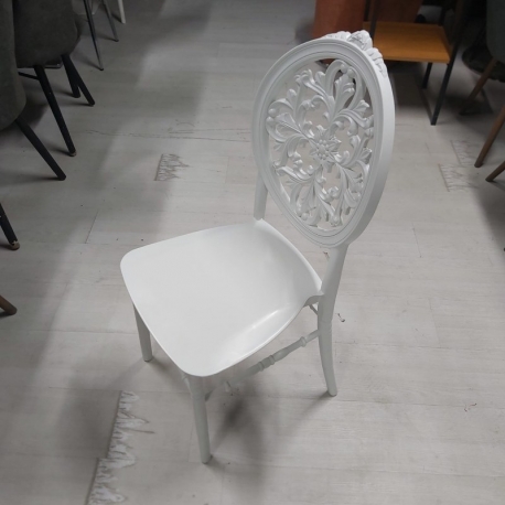 Beyaz Plastik Sırt Desenli Sandalye | Öztürk Mobilya Ankara