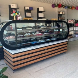 İkinci El Oval Tasarım &Ccedil;ikolata ve Pasta Teşhir Dolabı | Esila End&uuml;striyel Mutfak