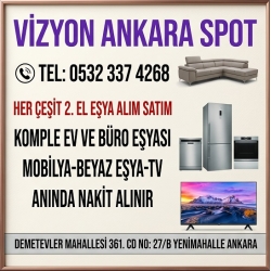 Kartvizit-Vizyon Ankara Spot İkinci El Eşya, İkinci El Ev ve B&uuml;ro Eşyası Alan Satan Mağaza