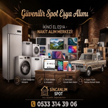 Sincanlım Spot - Ankara 2. El Beyaz Eşya, Kombi, TV, Laptop, Fotoğraf Makinesi, Elektronik Alım Satım