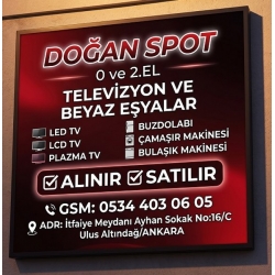 Kartvizit-Doğan Spot-Ankara İkinci El Ev B&uuml;ro Eşyası Alan Satan Mağaza