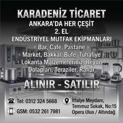 Kartvizit-Karadeniz Ticaret-Ankara İkinci El End&uuml;striyel Mutfak Eşyası &Uuml;r&uuml;nleri Market Lokanta Pastane Eşyası Alan Satan